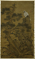 Pine Tree, White Hawk, and Rock, 1664, yinglan
