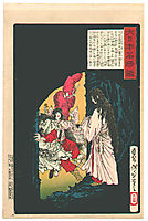 Amaterasu Ōmikami appearing from the cave, 1882, yoshitoshi