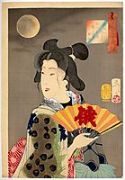 Looking suitable - The Appearance of a Brothel Geisha of the Koka Era, yoshitoshi