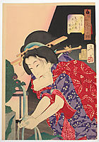Looking chilly - The Appearance of a concubine of the Bunka Era, yoshitoshi