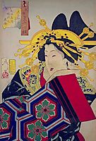 Looking feminine - The appearance of a ‘castle-toppler’ of the Tempo era, 1888, yoshitoshi
