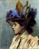 Lady with a hat, 1895, zandomeneghi