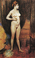 Naked woman in the mirror, 1890, zandomeneghi