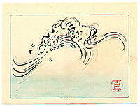 Wild Waves - Hana Kurabe, 1878, zeshin
