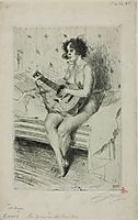 Guitar player, 1900, zorn