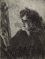 Smoking woman, 1907, zorn
