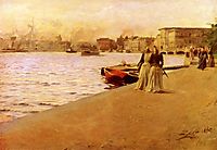 View from the Ship Island pier, 1890, zorn